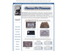 Tablet Screenshot of pet-monuments.com